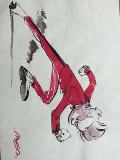 Munuera | Original Composition, Type: "Hors - Texte Spirou" with exceptional signature in red | Catawiki