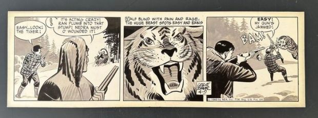 Leslie Turner - 1 Planche originale - Captain Easy - Captain Easy - 1966 | Catawiki