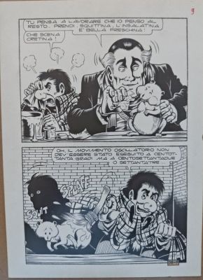 Magnus - Original page - Alan Ford - N. 58 - Un tuffo nel vuoto - 1974 | Catawiki