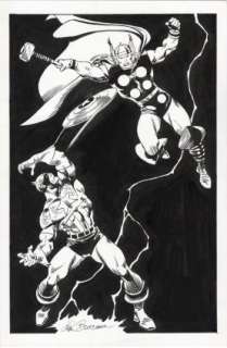 Buscema, John - CAPTAIN AMERICA & THOR Illustration | ComicConnect