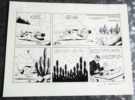 Janvier, Michel | original plate in India ink  - Rantanplan | Catawiki