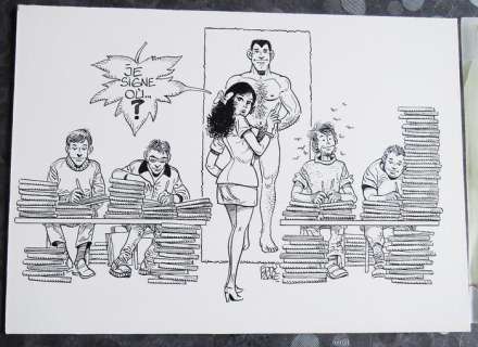 Paape, Eddy | original drawing in India ink with its colour layer, published in Tintin magazine | Catawiki