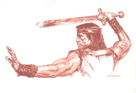 Sanjulian | Original Sanguine Drawing  - Conan | Catawiki