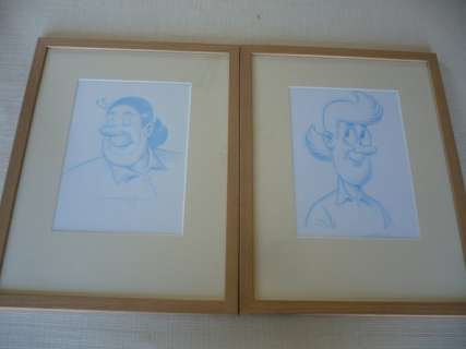 Goossens, Eugeen | 2x Originele tekening  - Portretten Sidonia en Jerom | Catawiki