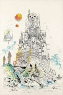 *DRUILLET Philippe, *1944 [FR].  - Excalibur, le chÃ¢teau de Beryl, 1996,  - encre de [...] | Galartis