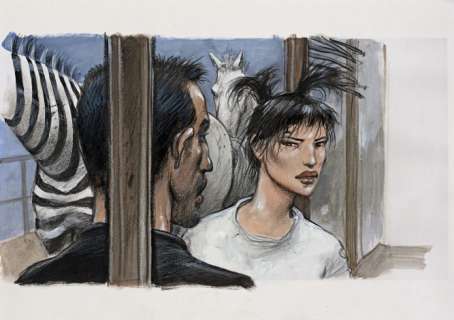 *Enki Bilal Né En 1951 La Couleur de L’air Acrylique, Crayon Et Pastel Sur Papier Pour La Case 2 de La Page 74 de Cet Album Pu... | La Couleur de l’air | Artcurial