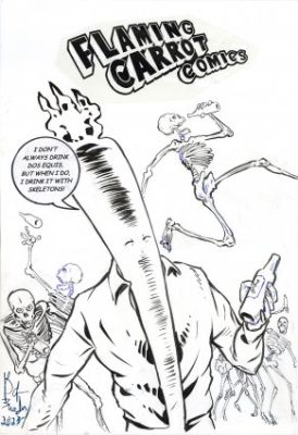 Burden, Bob - FLAMING CARROT Illustration