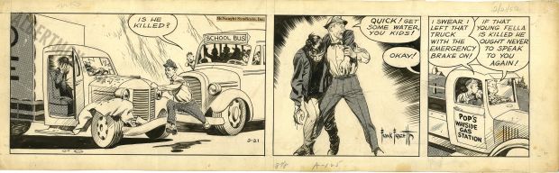 Frank Frazetta - Johnny Comet Issue Daily Page 2-21-52