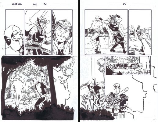 Doc Shaner | DEADPOOL ANNUAL 2013 PAGES 22-23 | Doc Shaner