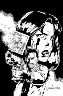 Georges Jeanty - Razor: Uncut #18 Cover (Razor with Sam Mason Shooting a Picture!) 1995