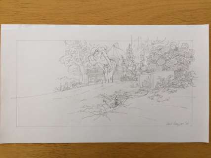 Kuijpers, Henk | Potloodtekening alternatieve cover voor Franka thuis + beeldjes + boekjes  - (2008) | Catawiki