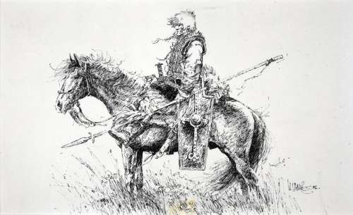 Vance, William (1935-2018) | Ramiro Encre de Chine pour une illustration parue en 1985 dans la revue Â«Femmes d’aujourd’huiÂ»... | Coutau Bégarie