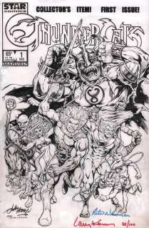 John Hebert - Thundercats #1 Cover Re-Creation - Signed By Voice Actors Peter Newman & Larry Kenney - 2021