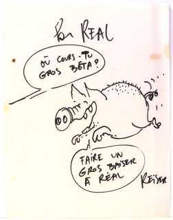 Reiser Dessin original au Stylo feutre noir sur papier 21,5 X 28 cm représentant un [...] | Arthema Auction