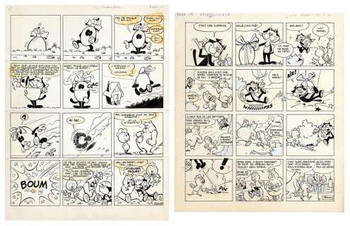 Greg | Fifi, ensemble de 2 planches. La première… | Millon