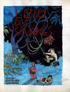 BRETECHER Claire  - L‘écho des Savanes  - Projet de couverture historique pour le [...]