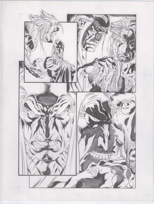 Claudio Castellini | Tavola originale per Wolverine the end #4 . Cm. 28 x 37. Marvel 2004. | Art e Fumetto