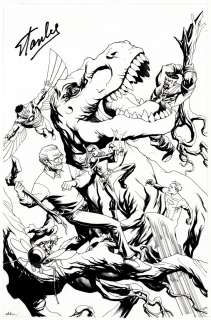 Mike McKone - Secret Empire Underground #1 Cover (Stan Lee Helps Captain America, Mockingbird, Hercules, Quicksilver And Ant-Man Battle a Tyrannosaurus Rex!) 2017