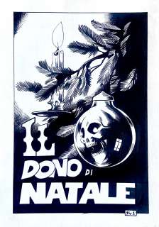 MAGNUS - Original splash page for Satanik n. 24 "Il dono di Natale". Cm. 18x25,5. Ink. Mint. Code 1203-