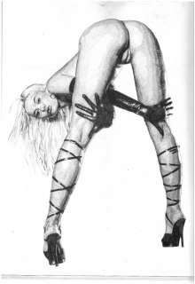 Misioteu, J. | 2x original illustrations. "pin up hot lingerie" | Catawiki