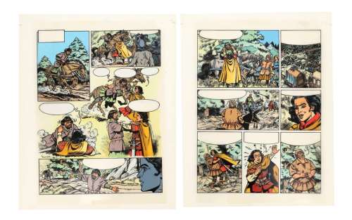 Craenhals | Chevalier Ardent, 2 bleus de coloriage et à… | AZ auction