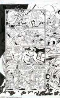 Dan Jurgens and Art Thibert - Original Art for Superman/Fantastic Four:The Infinite Destruction, page 20 & 21 - | Heritage