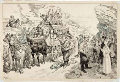 Albert Levering The Consumers’ Coach Illustration Original Art (Puck Magazine, 1911) | Heritage