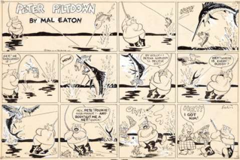 Mal Eaton Peter Piltdown Sunday Comic Strip Original Art Group of 4 (New York Tribune, 1939-46). Slapstick - | Heritage