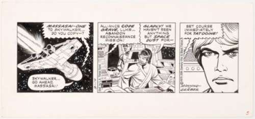 Russ Manning Star Wars Daily Comic Strip Original Art dated 9-14-79 (L. A. Times Syndicate, 1979). Luke and the - | Heritage