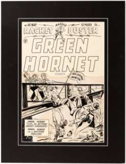 Al Avison Green Hornet, Racket Buster #45 Cover Original Art (Harvey, 1949). A dramatic image featuring the Boy - | Heritage