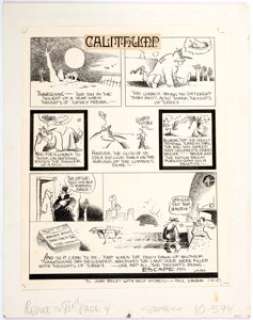 William Van Horn (as Bill Van Horn) Calithump Complete 1-Page Story Original Art dated 1-21-... | Heritage