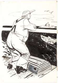 Earl Oliver Hurst - The Work Illustration Original Art (undated). This piece by Hurst doesn‘t feature his good -