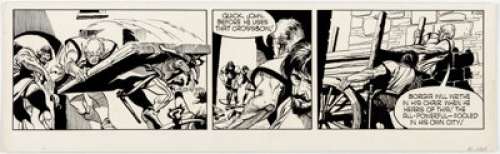 Frank Bellamy Garth #F.100 Daily Comic Strip Original Art (Daily Mirror, 1972).  Frank Bellamy had a long and - | Heritage
