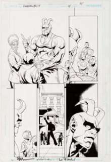 Steve Scott and Wayne Faucher Shadowpact #4 Story Page 4 Blue Devil Original Art (DC, 2006). Blue Devil is -
