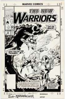 Mark Bagley and Larry Mahlstedt New Warriors #15 Cover Original Art (Marvel, 1991). The New Warriors (Nova, - | Heritage