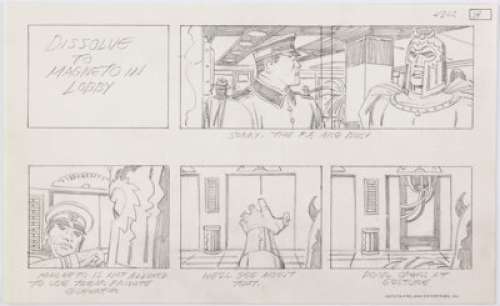 Jack Kirby Fantastic Four "The Menace of Magneto" Storyboard #14 Original Animation Art - | Heritage
