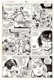 John Buscema and Ernie Chan Conan Annual #4 Page 44 Original Art (Marvel Comics, 1978). King Conan rescues - | Heritage