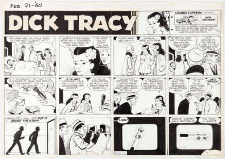 Chester Gould Dick Tracy Sunday Comic Strip Original Art dated 2-21-60 (Chicago Tribune, 1960).... | Heritage