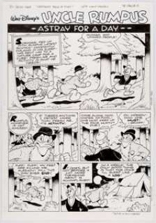 William Van Horn Aku Ankka [Donald Duck] #2012-23 Complete 8-Page Story "Astray For a Day" Original Art (Sanoma Ma... (Total: 8 Original Art) | Heritage