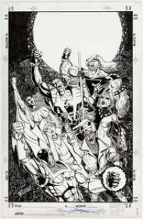 George Pérez UltraForce #0A Cover Original Art (Wizard/Malibu, 1994).... | Heritage