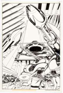 John Byrne Space: 1999 Splash Page 10 Original Art (Charlton, 1976).... | Heritage