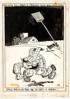 George Herriman archy does his part Interior Illustration Original Art (Doubleday Publ., 1935).... | Heritage