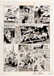 John Buscema and Pablo Marcos Savage Sword of Conan #1 Story Page 8 Original Art (Marvel, 1974).... | Heritage