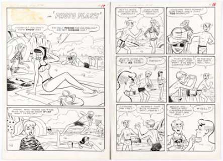 Dan DeCarlo and Rudy Lapick Archie Giant Series Magazine #34 Betty and Veronica Summer Fun Complete 6-... (Total: 6 Original Art) | Heritage