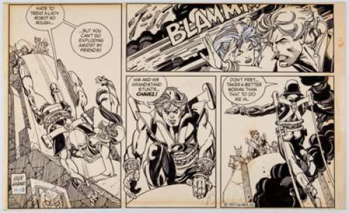  - Gil Kane Star Hawks Daily Comic Strip Original Art dated 11-13-77 (Newspaper Enterprise Association, 1977)....