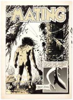  - Bruce Jones The Mating Splash Page Original Art (1971)....