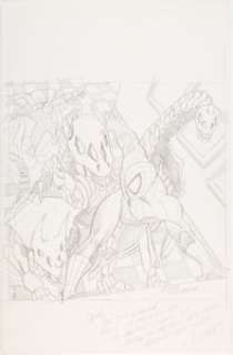  - Mike Parobeck - Spider-Man vs. Mysterio Illustration Original Art (undated)....