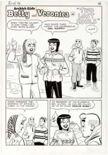 Dan DeCarlo Archie’s Girls Betty and Veronica #76 "Two Lost Souls" Complete 5-Page Story (Archie, 1962).... (Total: 5 Original Art) | Heritage