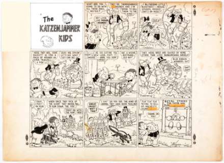 Harold Knerr The Katzenjammer Kids Sunday Comic Strip Original Art dated 10-17-48 (King Features Syndicate, 1948).... | Heritage