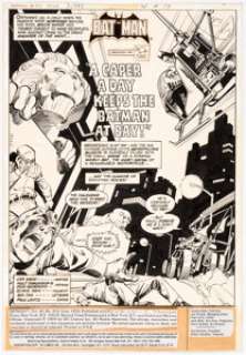 Walt Simonson and Dick Giordano Batman #312 Splash Page 1 Original Art (DC Comics, 1979).... | Heritage